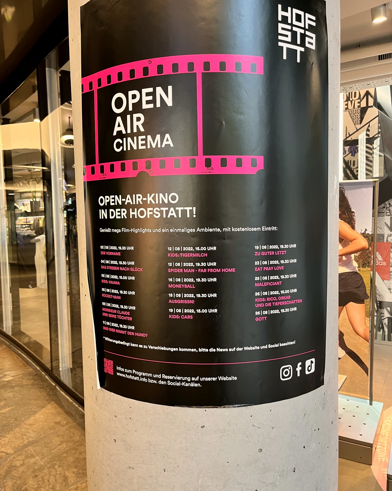 Plakat Open Air Cinema in der Hofstatt