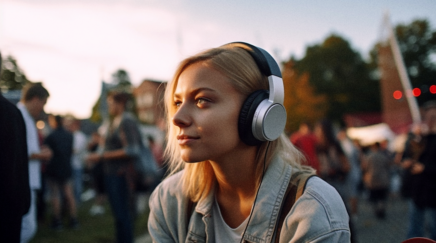 Mädchen mit Kopfhörer